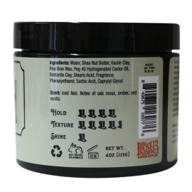 Lucky 13 Barber Supplies Top-Notch Clay Hair Pomade | Water-Based | High Hold | Matte Finish | Iced Noir Scent, 4oz