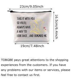 TOBGBE Beauty and the Beast Makeup Bag Beauty and the Beast Quotes Gift Beauty and the Beast Cosmetic Bag (remember me)