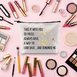 TOBGBE Beauty and the Beast Makeup Bag Beauty and the Beast Quotes Gift Beauty and the Beast Cosmetic Bag (remember me)