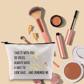 TOBGBE Beauty and the Beast Makeup Bag Beauty and the Beast Quotes Gift Beauty and the Beast Cosmetic Bag (remember me)