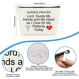 Nurse Prayer Gifts Makeup Bag Nursing Student Graduation Inspirational Gift for New Registered Nurse RN Christmas Birthday Present Nurses\' Week Cosmetic Bag Travel Zipper Toiletries Pouch Nurse Prayer Gifts Makeup Bag Nursing Student Graduation Inspirational Gift for New Registered Nurse RN Christmas Birthday Present Nurses\' Week Cosmetic Bag Travel Zipper Toiletries Pouch