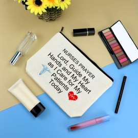 Nurse Prayer Gifts Makeup Bag Nursing Student Graduation Inspirational Gift for New Registered Nurse RN Christmas Birthday Present Nurses\' Week Cosmetic Bag Travel Zipper Toiletries Pouch Nurse Prayer Gifts Makeup Bag Nursing Student Graduation Inspirational Gift for New Registered Nurse RN Christmas Birthday Present Nurses\' Week Cosmetic Bag Travel Zipper Toiletries Pouch