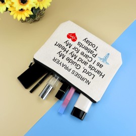 Nurse Prayer Gifts Makeup Bag Nursing Student Graduation Inspirational Gift for New Registered Nurse RN Christmas Birthday Present Nurses\' Week Cosmetic Bag Travel Zipper Toiletries Pouch Nurse Prayer Gifts Makeup Bag Nursing Student Graduation Inspirational Gift for New Registered Nurse RN Christmas Birthday Present Nurses\' Week Cosmetic Bag Travel Zipper Toiletries Pouch