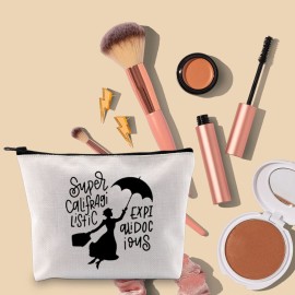 TOBGBE Mary Quote Makeup Bag Supercalifragilistic Inspired Zipper Pouch Bag Cosmetic Bag Mary Movie Merchandise (Mary Song)