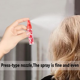 Newzoll 30Pcs Glass Spray Bottles Set, 5ml Empty Mini Sprayer Vials Refillable Fine Mist Atomizer Tubes Containers for Essential Oil Perfume, Red