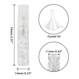 Newzoll 30Pcs Glass Spray Bottles Set, 5ml Empty Mini Sprayer Vials, Refillable Fine Mist Atomizer Tubes Containers for Essential Oil Perfume, Grey