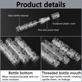 Newzoll 30Pcs Glass Spray Bottles Set, 5ml Empty Mini Sprayer Vials, Refillable Fine Mist Atomizer Tubes Containers for Essential Oil Perfume, Grey