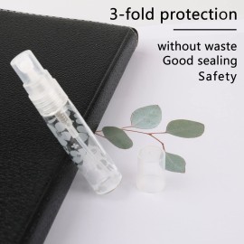 Newzoll 30Pcs Glass Spray Bottles Set, 5ml Empty Mini Sprayer Vials, Refillable Fine Mist Atomizer Tubes Containers for Essential Oil Perfume, Grey