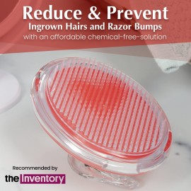 Dylonic Exfoliating Body Scrub for Ingrown Hair and Razor Bump Solution - 2-Pack Pre-Shave Skin Exfoliator for Silky Smooth Face, Legs, Bikini Line - Ideal for Men and Women - Orange, 4x3-Inch