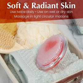 Dylonic Exfoliating Body Scrub for Ingrown Hair and Razor Bump Solution - 2-Pack Pre-Shave Skin Exfoliator for Silky Smooth Face, Legs, Bikini Line - Ideal for Men and Women - Orange, 4x3-Inch