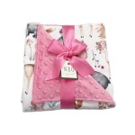 MEG ORIGINAL Baby Girl Blanket, Sweet Darlings, Woodland Animals Dual Thickness & Heavenly Soft Cuddle Stroller Blanket