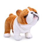 ZHONGXIN MADE Simulation Bulldog Plush Toy - Realistic 12 Standing English Bulldog Pet Dog Stuffed Animal Cute Dog Puppy Plushie Toy, Unique Plush Gift Collection for Kids