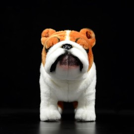 ZHONGXIN MADE Simulation Bulldog Plush Toy - Realistic 12 Standing English Bulldog Pet Dog Stuffed Animal Cute Dog Puppy Plushie Toy, Unique Plush Gift Collection for Kids