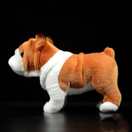 ZHONGXIN MADE Simulation Bulldog Plush Toy - Realistic 12 Standing English Bulldog Pet Dog Stuffed Animal Cute Dog Puppy Plushie Toy, Unique Plush Gift Collection for Kids