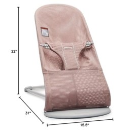 BabyBjrn Bouncer Bliss, Mesh, Dusty Pink
