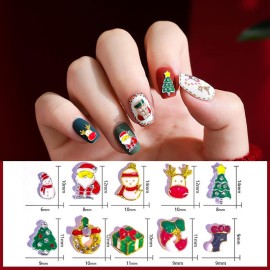 SILPECWEE 50 Pieces Christmas Nail Charms 3d Nail Art Charms Nail Jewels Nail Studs Nail Rhinestone Snowman Elk Holiday Nail Decoration Kit SILPECWEE 50 Pieces Christmas Nail Charms 3d Nail Art Charms Nail Jewels Nail Studs Nail Rhinestone Snowman Elk Holiday Nail Decoration Kit
