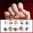 SILPECWEE 50 Pieces Christmas Nail Charms 3d Nail Art Charms Nail Jewels Nail Studs Nail Rhinestone Snowman Elk Holiday Nail Decoration Kit