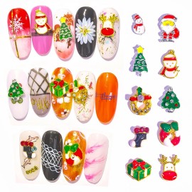 SILPECWEE 50 Pieces Christmas Nail Charms 3d Nail Art Charms Nail Jewels Nail Studs Nail Rhinestone Snowman Elk Holiday Nail Decoration Kit SILPECWEE 50 Pieces Christmas Nail Charms 3d Nail Art Charms Nail Jewels Nail Studs Nail Rhinestone Snowman Elk Holiday Nail Decoration Kit