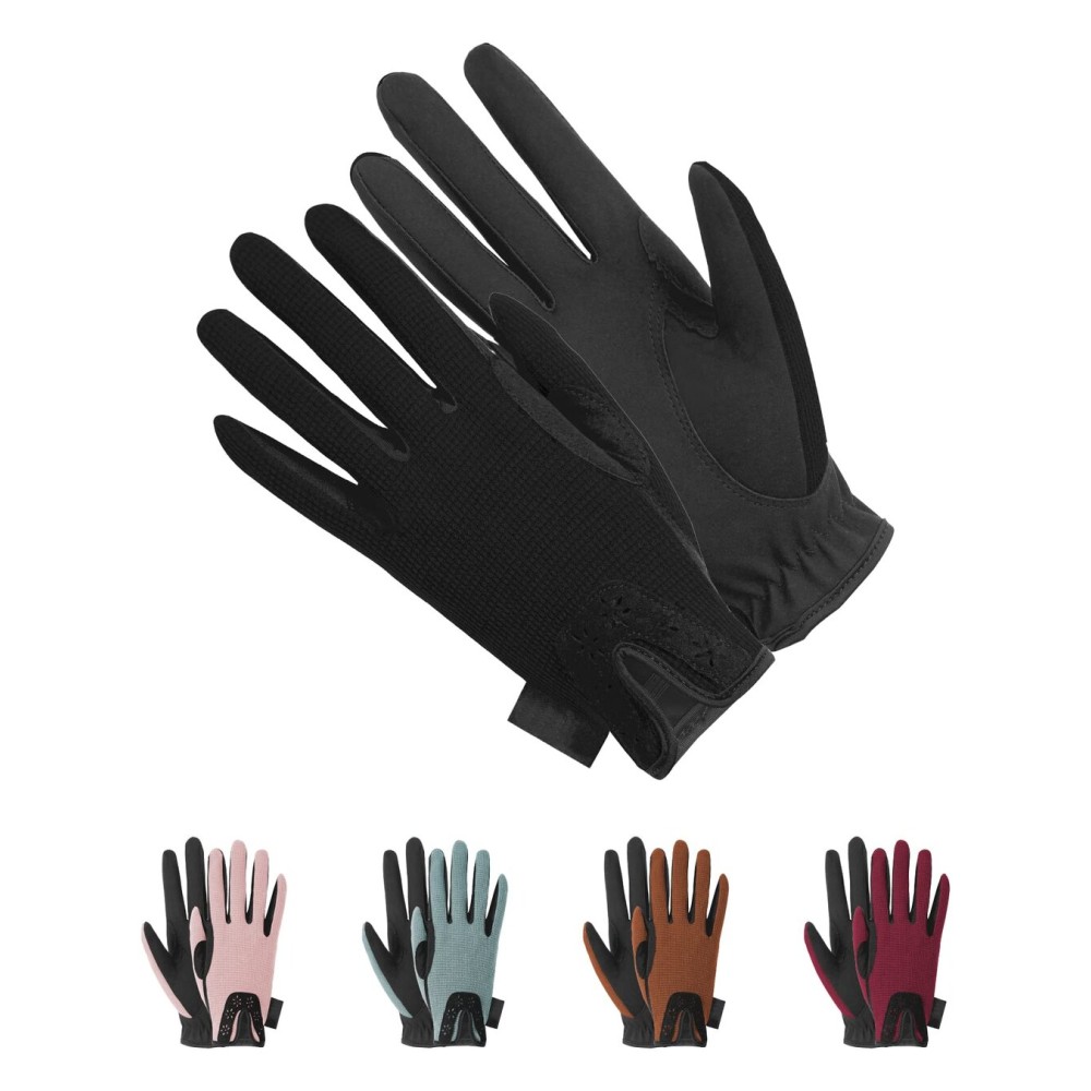 Thapower Women Horse Riding Gloves Winter Equestrian Horseback Gloves Lady Youth Girl Outdoor Star Pattern Mitts Perfect for Biking Cycling Gardening