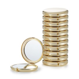 Getinbulk Compact Mirror Bulk, Pack of 12 Double-Sided 1X/2X Magnifying Metal Makeup Mirrors(Round, Gold) Getinbulk Compact Mirror Bulk, Pack of 12 Double-Sided 1X/2X Magnifying Metal Makeup Mirrors(Round, Gold)