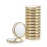 Getinbulk Compact Mirror Bulk, Pack of 12 Double-Sided 1X/2X Magnifying Metal Makeup Mirrors(Round, Gold)
