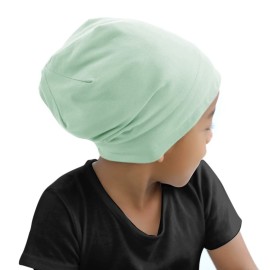 ELIHAIR Kids Beanie Sleep Hats Bonnet for Night Sleeping Cap Silky Lined Satin Bonnet with Adjustable Elastic Band for Teens Toddler Child Natural Curly Frizzy Hair Cover(Mint Green) ELIHAIR Kids Beanie Sleep Hats Bonnet for Night Sleeping Cap Silky Lined Satin Bonnet with Adjustable Elastic Band for Teens Toddler Child Natural Curly Frizzy Hair Cover(Mint Green)