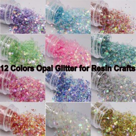 12 Bottle Opal Mermaid Chunky Glitter Iridescent Heart Star Hexagon Aurora Body Nails Glitters Resin Epoxy Accessories Crafts Supplies for Nails Art Tips Resin Mold Makeup 12 Bottle Opal Mermaid Chunky Glitter Iridescent Heart Star Hexagon Aurora Body Nails Glitters Resin Epoxy Accessories Crafts Supplies for Nails Art Tips Resin Mold Makeup