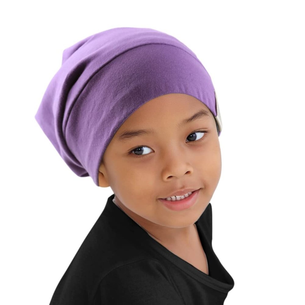 ELIHAIR Kids Beanie Sleep Hats Bonnet for Night Sleeping Cap Silky Lined Satin Bonnet with Adjustable Elastic Band for Teens Toddler Child Natural Curly Frizzy Hair Cover(Wisteria Color) ELIHAIR Kids Beanie Sleep Hats Bonnet for Night Sleeping Cap Silky Lined Satin Bonnet with Adjustable Elastic Band for Teens Toddler Child Natural Curly Frizzy Hair Cover(Wisteria Color)