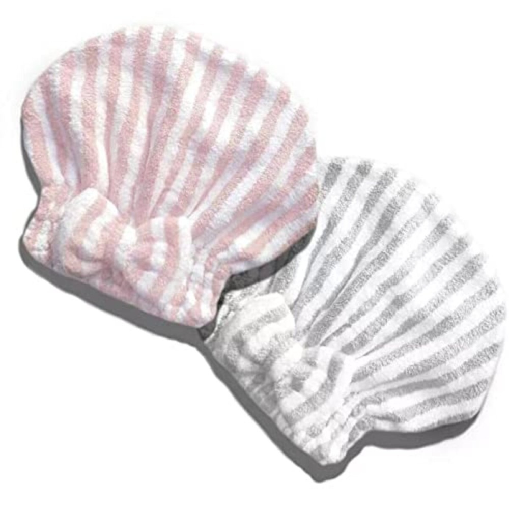 SportMore Microfiber Hair Towel Cap,Soft Absorbent Quick Drying Cap for Curly Thick Hair, Wrap Cap with Hair Brush for Women Girls (Pink&Gray White, 2) SportMore Microfiber Hair Towel Cap,Soft Absorbent Quick Drying Cap for Curly Thick Hair, Wrap Cap with Hair Brush for Women Girls (Pink&Gray White, 2)