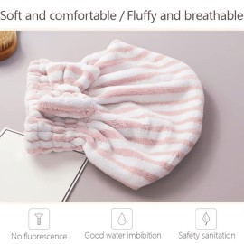 SportMore Microfiber Hair Towel Cap,Soft Absorbent Quick Drying Cap for Curly Thick Hair, Wrap Cap with Hair Brush for Women Girls (Pink&Gray White, 2) SportMore Microfiber Hair Towel Cap,Soft Absorbent Quick Drying Cap for Curly Thick Hair, Wrap Cap with Hair Brush for Women Girls (Pink&Gray White, 2)