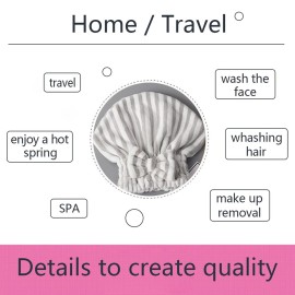 SportMore Microfiber Hair Towel Cap,Soft Absorbent Quick Drying Cap for Curly Thick Hair, Wrap Cap with Hair Brush for Women Girls (Pink&Gray White, 2) SportMore Microfiber Hair Towel Cap,Soft Absorbent Quick Drying Cap for Curly Thick Hair, Wrap Cap with Hair Brush for Women Girls (Pink&Gray White, 2)