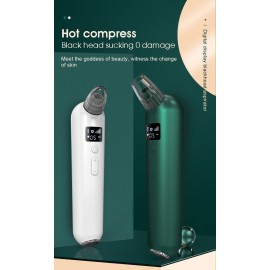 Blackhead Removal Pore Cleaner, Blackhead Remover Electric Acne Whitehead Extractor Tool - 5 Suction, 5 Probes, USB Rechargeable Blackhead Extractor Kit for Men and Women (White)