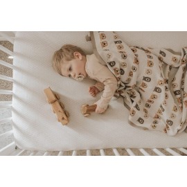 Lucy Darling Little Dreamer Organic Cotton Baby Blanket - Premium, Eco-Friendly, Soft Cotton Baby Blanket for Girl or Boy (Little Camper)