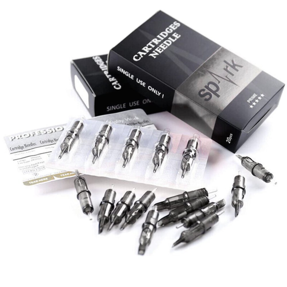 Tatmax International 20PCS Spark Disposable Premium Tattoo Cartridge Needles Standard 12 Needles Round Liners (11RL)
