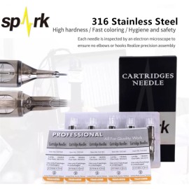 Tatmax International 20PCS Spark Disposable Premium Tattoo Cartridge Needles Standard 12 Needles Round Liners (11RL)
