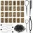Geosar 24 Pcs Norse Vikings Runes Hair Beard Beads for Bracelets Necklace Accessories DIY Includes 7 Pcs Pull Hair Pin Quick Beader Tool and Black Rubber Bands for Women Men(Gold)