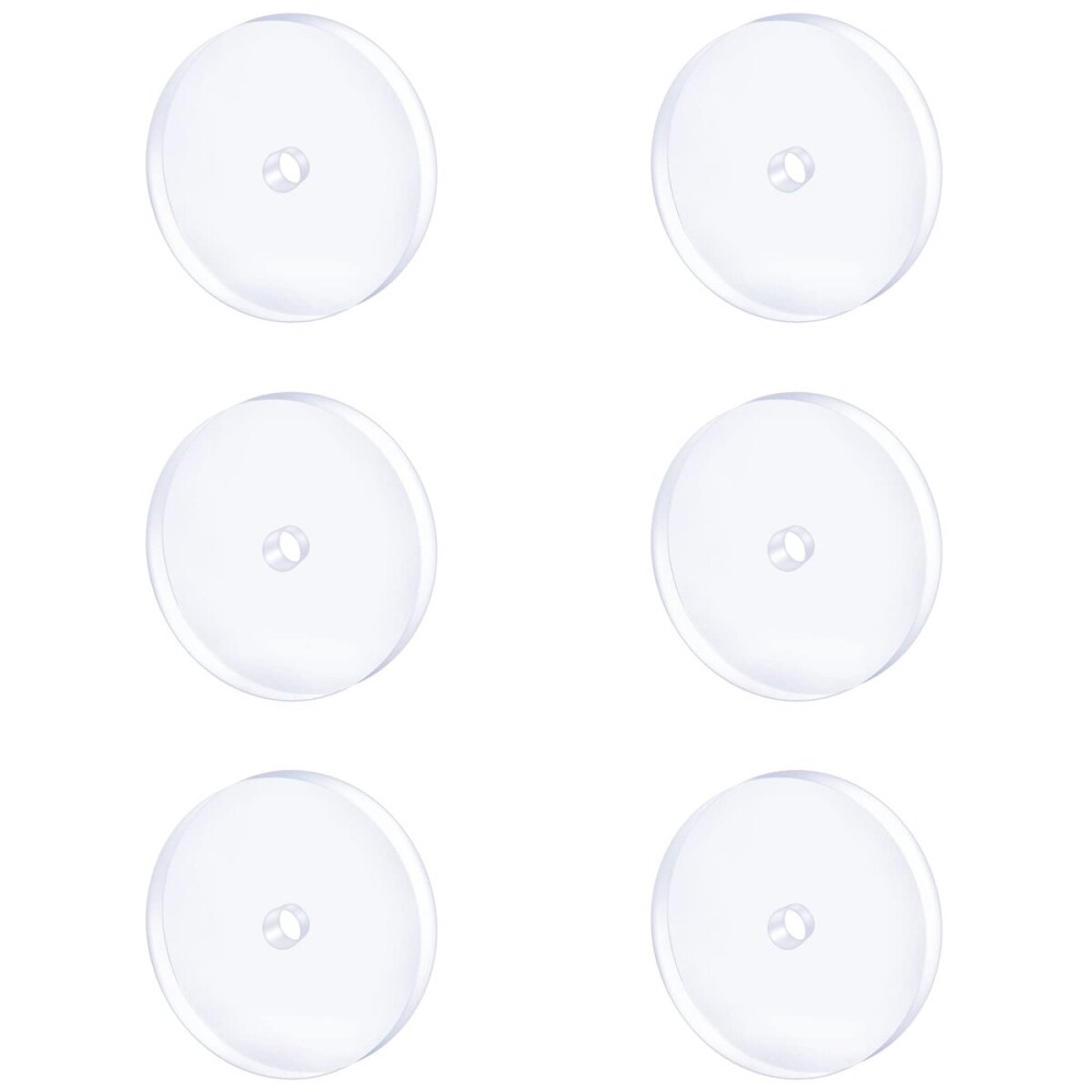 MODRSA Clear Disc Pads no Pull Plastic Piercing Disc for Piercing Bump Silicone Discs Silicone Piercing Disc Stabilize Earrings 16 Gauge