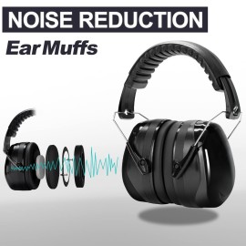 Yewltvep Gun Range Ear Protection Shooting Ear Protection Ear Muffs for Shooting Range Including High-Performance Earmuffs, Eye Protection-Gun Safety Glasses, Earplugs, Hard Storage Carrying Case