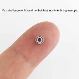 DjuiinoStar Heavy Duty Gyroscope (Solid Stainless Steel Rotor): Initial Speed 8,000 RPM, Sturdy and Stable; Provides Very Good Gaming Experience; High-End Office Toy, Addictive Science Gear DG-5PRO-05