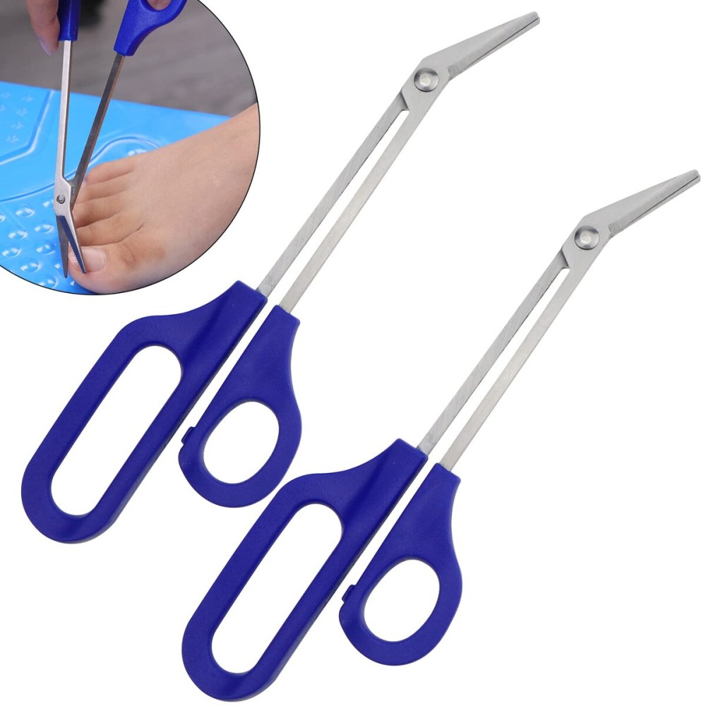 2 PACK Long Handle Toenail Clippers Scissors for Seniors,Toe Nail Cuticle Scissors Clippers Toenail Cutter Stainless Steel Scissors for Pregnant Women 2 PACK Long Handle Toenail Clippers Scissors for Seniors,Toe Nail Cuticle Scissors Clippers Toenail Cutter Stainless Steel Scissors for Pregnant Women
