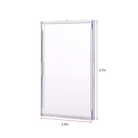 Tpoael Cards Sleeves Top Loaders 10 Hard Acrylic Card Protector Clear Card Brick + 2 Display Stand Fit for Trading Cards,Standard Sports,Baseball Card Holder Cases Collectibles White