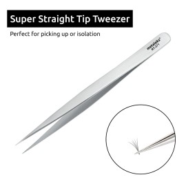 Metaleks 2pcs Eyelash Extension Tweezers Set In Matt Finish Surgical Steel Sterilizable Lash Tweezers (RT-371376) Metaleks 2pcs Eyelash Extension Tweezers Set In Matt Finish Surgical Steel Sterilizable Lash Tweezers (RT-371376)