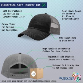 Richardson Trucker Mesh Hat I Love Nicaragua I Love Cotton Dad Hats for Men & Women Black Charcoal