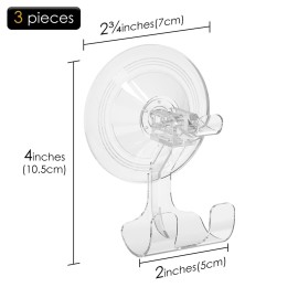 Linkidea 3 Pack Razor Holder for Shower, Wall Mounted Suction Cup Shaver Hanger Hooks for Bathroom, Compatible with Venus Platinum, Fusion 5 Proshield & Proglide, Mach 3 Classic