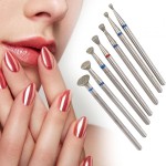 Ceramic Nail Drill Bits Set 7pcs 3/32 inch Carbide Nail Drill Bit for Remove Acrylic Gel Nails Cuticle Manicure Pedicure Electric Manicure Grinding Head Tool[03]