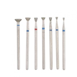 Ceramic Nail Drill Bits Set 7pcs 3/32 inch Carbide Nail Drill Bit for Remove Acrylic Gel Nails Cuticle Manicure Pedicure Electric Manicure Grinding Head Tool[03]