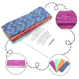 CLLOT 12 Colors Sweat Headbands Breathable Athletic Sweatbands Yoga Sports Headbands for Girls and Boys Soft Moisture Wicking Elastic Hairband for Girls and Teenagers Adults