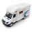 Mini Toy Camper RV Motorhome Toys for Boys Pull Back Diecast Model Car Recreational Vehicle Adventure with Furniture Roof and Side Door Open Childrens Vehicles Age 4 5 6 Kids Birthday Gifts, White