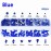 660Pcs Royal Blue Crystals Rhinestones Nail Art Flat Back Round Multi Sized Shapes Blue Gems Rhinestone Stones Beads for Nail Art DIY Jewelry Crafts Accessories