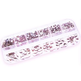 660Pcs Light Pink Rhinestones Crystals Gems Nail Art Flat Back Round Multi Sized Shapes Pink Gems Rhinestone Stones Beads for Nail Art DIY Jewelry Crafts Accessories 660Pcs Light Pink Rhinestones Crystals Gems Nail Art Flat Back Round Multi Sized Shapes Pink Gems Rhinestone Stones Beads for Nail Art DIY Jewelry Crafts Accessories
